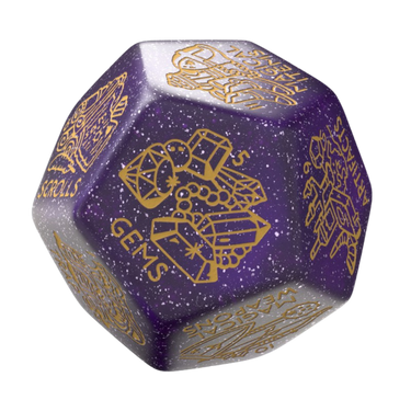 Treasure Generator Die: Shimmering Purple/Gold
