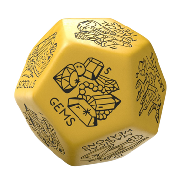 Treasure Generator Die: Yellow/Black