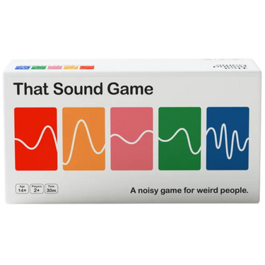 That Sound Game party game by Thatisoundgame featuring colorful game cards and sound buttons for fun group play.