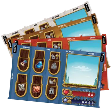 Terraria: The Board Game - Deluxe Character Mat Pack (PRE-ORDER) - Thirsty Meeples