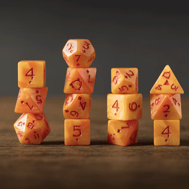 The Dragon Prince RPG: Tales of Xadia Premium Dice (Sunfire) - Thirsty Meeples