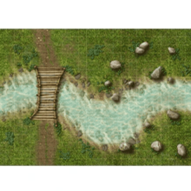 Open copy of The Giant Book of Battle Mats (Revised) for RPGs by Loke Battle Mats, showing detailed fantasy grid map pages.