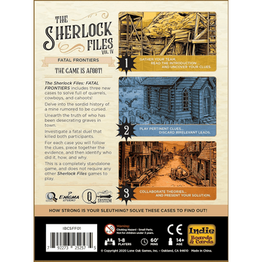 The Sherlock Files: Vol IV – Fatal Frontiers - Thirsty Meeples