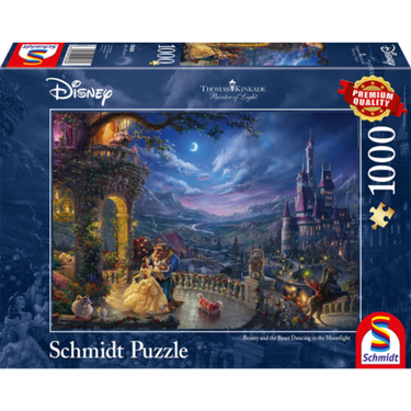 Thomas Kinkade: Beauty and the Beast Dancing in the Moonlight