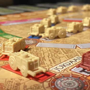 Ticket to Ride: Amsterdam family game by Days of Wonder showing the colorful game box and illustrated map of Amsterdam.