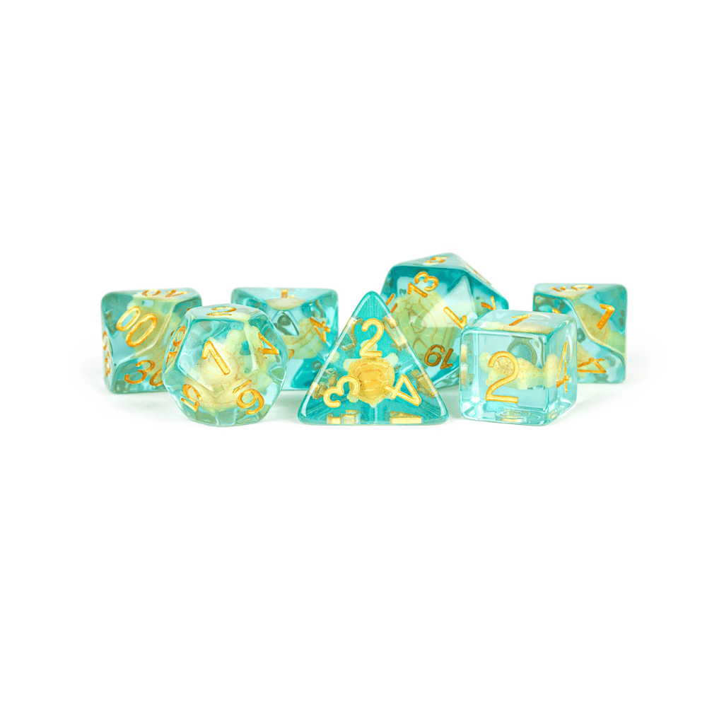 Turtle Dice 16mm Resin Poly Dice Set
