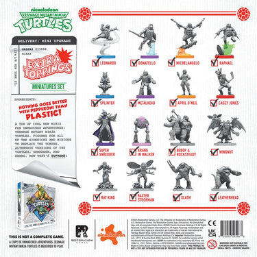 Unmatched Adventures: Teenage Mutant Ninja Turtles - Extra Toppings Miniatures Pack (PRE-ORDER) - Thirsty Meeples