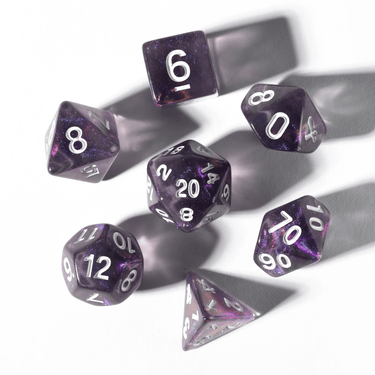 Unearthed Treasure RPG Dice Set: Amethyst