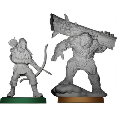 Strategic board game Unmatched Robin Hood vs. Bigfoot by IELLO featuring detailed game components and character artwork.