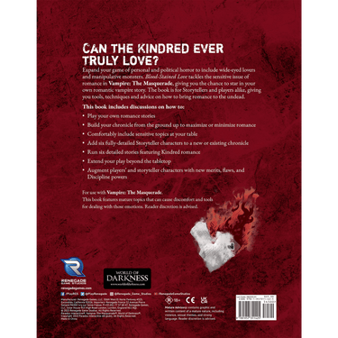 Vampire: The Masquerade RPG - Blood-Stained Love Sourcebook - Thirsty Meeples