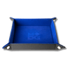 Velvet Dice Tray With Leather Backing (Blue)