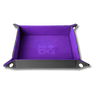 Velvet Dice Tray With Leather Backing (Purple) - Thirsty Meeples