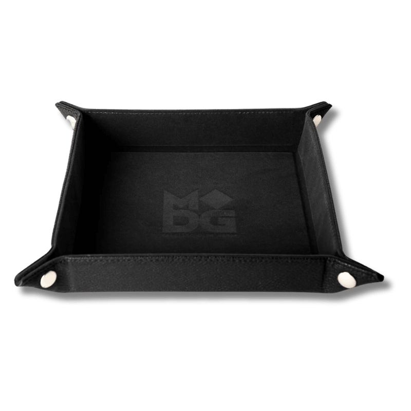 Velvet Dice Tray With Leather Backing (Black)