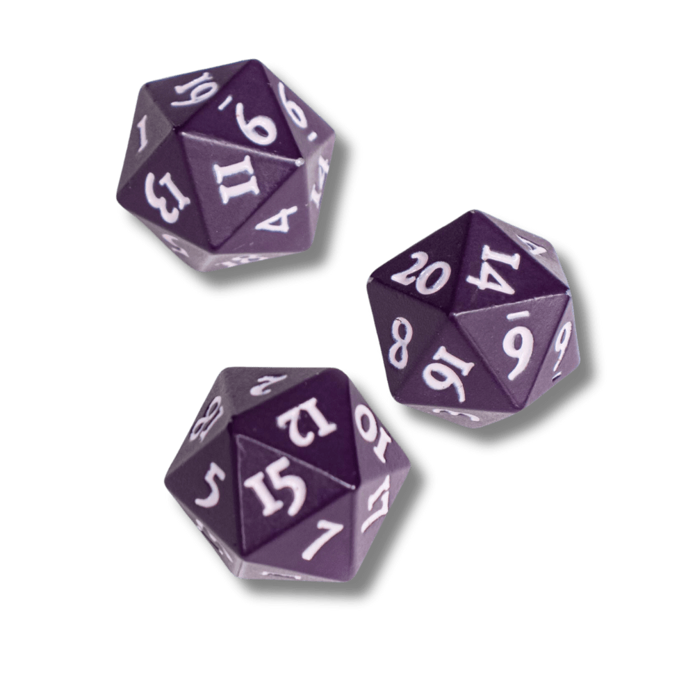 Vivid Heavy Metal D20 Dice: Midnight Plum (PRE-ORDER)