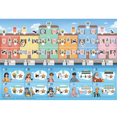 Walking in Burano: Roll & Write