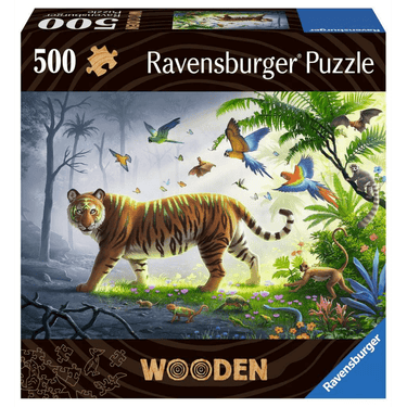 Wooden Puzzle: Tiger in the Jungle - Thirsty Meeples