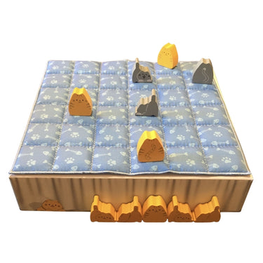 Family game "boop" by Smirk & Dagger Games, featuring colorful game components and a playful setup on a tabletop.