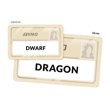 Codenames XXL card size compared with a standard Codenames card