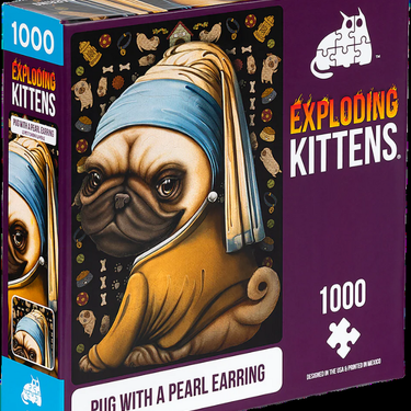 Pug with a Pearl Earring