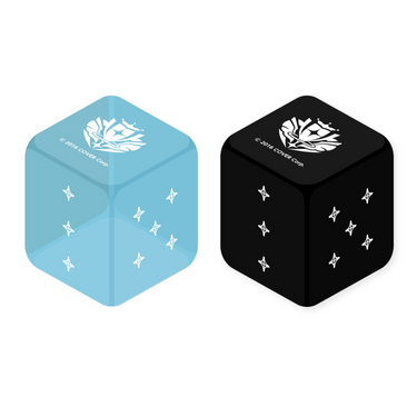 hololive OFFICIAL CARD GAME: Official Dice – Light Blue & Black (2-piece set)