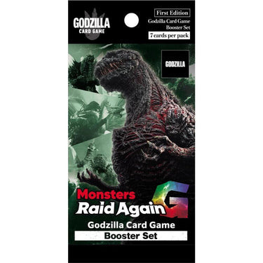 Godzilla Card Game: Booster Set #2 'G: Monsters Raid Again' Booster Pack - Thirsty Meeples