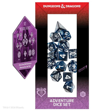 Dungeons & Dragons Adventure Dice Set - Bard (Blue/Black)