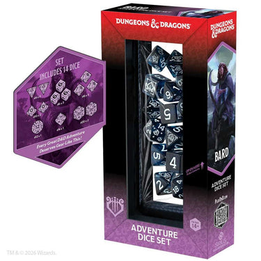 Dungeons & Dragons Adventure Dice Set - Bard (Blue/Black)