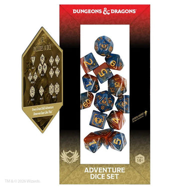 Dungeons & Dragons Adventure Dice Set - Paladin (Orange/Blue)