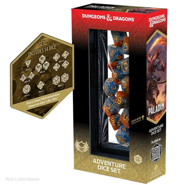 Dungeons & Dragons Adventure Dice Set - Paladin (Orange/Blue)