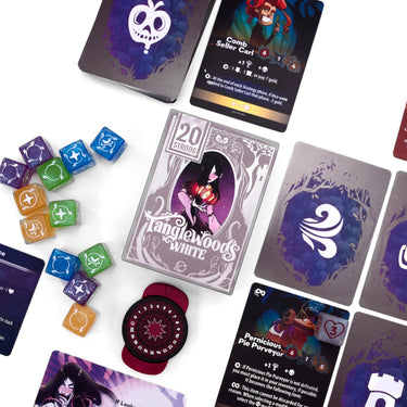 Chip Theory Games 20 Strong Tanglewoods White Deck for strategy games, featuring intricately designed cards with detailed artwork.