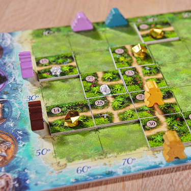 Karuba island board with jungle tiles