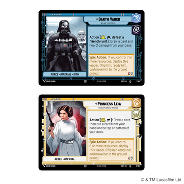 Star Wars: Unlimited - ICONS 2027 Starter Set - leader cards