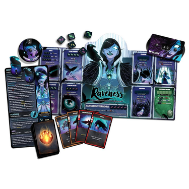 Dice Throne Raveness Hero Pack contents