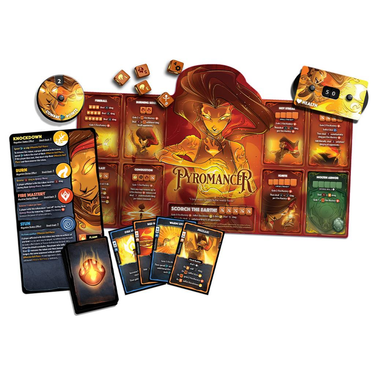 Dice Throne Pyromancer Hero Pack contents