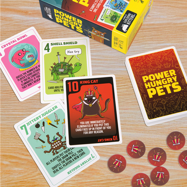 Power Hungry Pets card contents