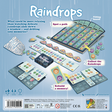 Raindrops back of box