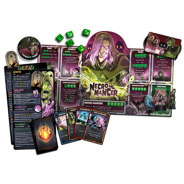 Dice Throne Necromancer Hero Pack contents