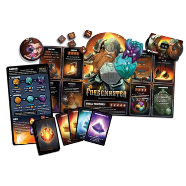 Dice Throne Forgemaster Hero Pack contents