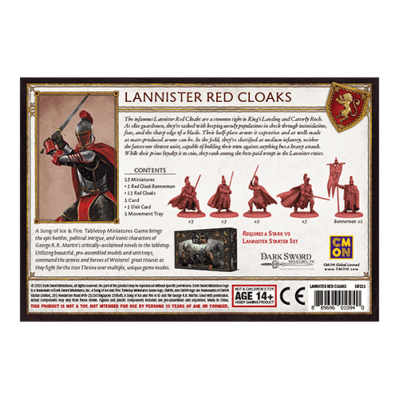 A Song of Ice & Fire: Lannister Red Cloaks