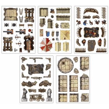 Add-On Scenery for RPG Battle Mats: War & Siege - Thirsty Meeples