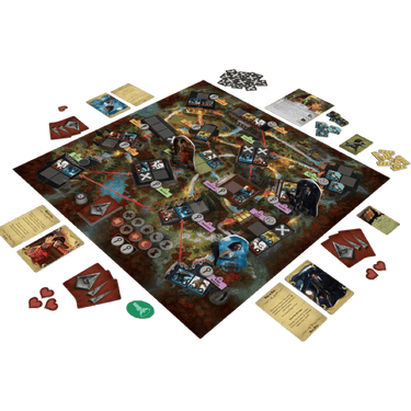 Image of Arkham Horror: Final Hour strategy game by Fantasy Flight Games, featuring game components and artwork on the box.