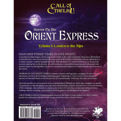 Call of Cthulhu RPG: Horror on the Orient Express