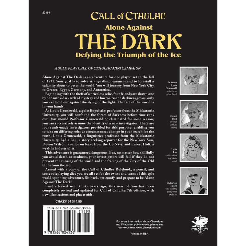 Call of Cthulhu RPG: Alone Against the Dark