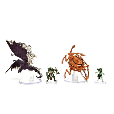 WizKids Critical Role Monsters of Wildemount Box Set 2 RPG game expansion with monster miniatures on a display tray