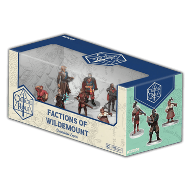 WizKids Critical Role Wildemount Dwendalian Empire RPG box set with game components and faction artwork.