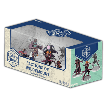 WizKids Critical Role Factions of Wildemount box set featuring Kryn Dynasty and Xhorhas RPG miniatures and cards.