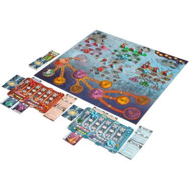 Strategic board game Cryo by Z-Man Games featuring icy planet artwork and game components on the box.