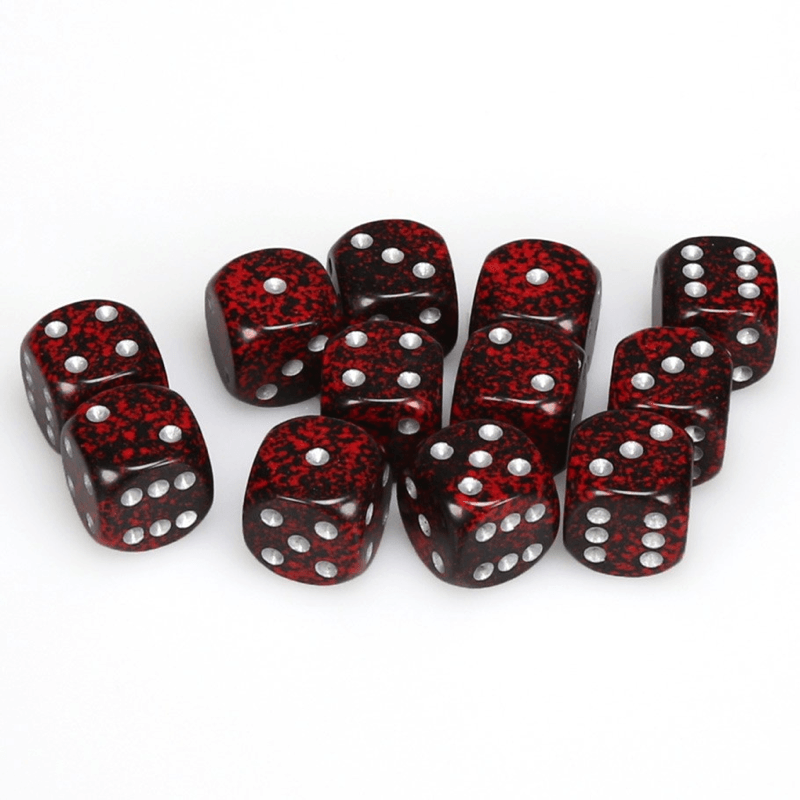 Chessex: Speckled D6 16mm Dice Set - Silver Volcano