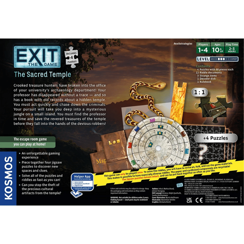 EXIT: The Sacred Temple (with Jigsaw Puzzles)