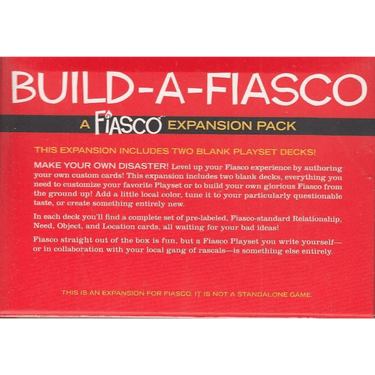 Fiasco RPG: Build-A-Fiasco